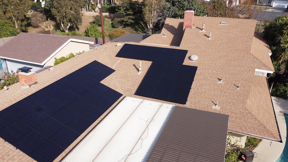 Solar installation in La Habra