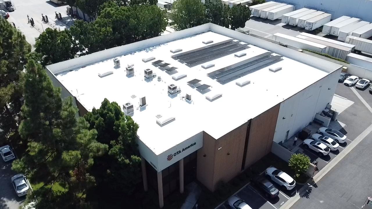 OTA America commercial solar installation, Cerritos, CA — 40 kW