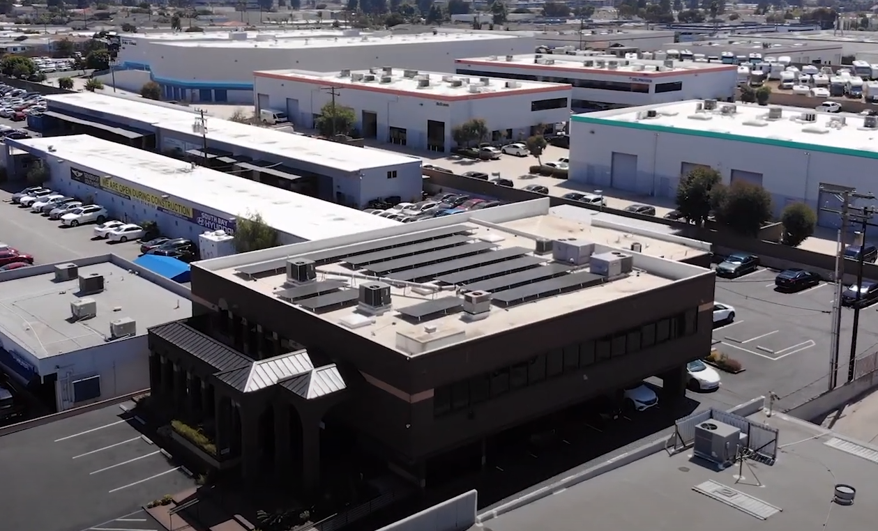 Daiwa Insurance commercial solar installation, Torrance, CA — 34 kW