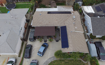 Solar installation in Fullerton — 16 panels